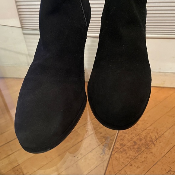 Stuart Weitzman Black Suede Wedge Booties - Picture 6 of 10